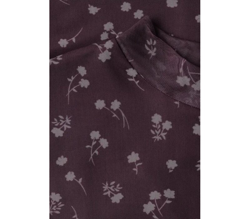 Street One Printed Mesh Round Neckshirt Rustic Rouge