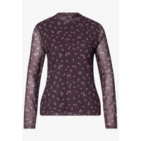 Street One Printed Mesh Round Neckshirt Rustic Rouge