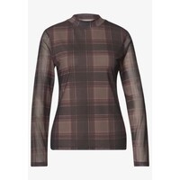 Street One Printed Mesh Round Neckshirt Sanded Amber