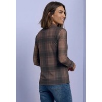 Street One Printed Mesh Round Neckshirt Sanded Amber