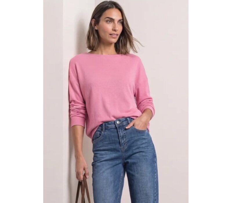 Street One Soft Shirt with Bottom Cuff Warm Blush Melange