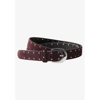 Street One Velour Belt Rivets Rustic Rouge
