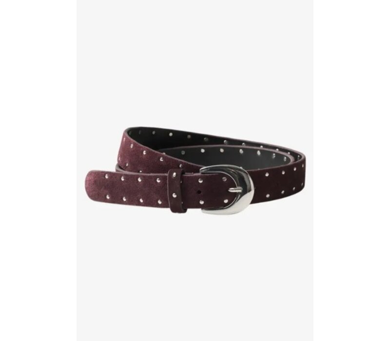 Street One Velour Belt Rivets Rustic Rouge