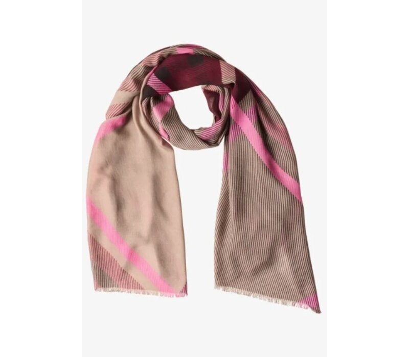 Street One Printed Check Modal Longscarf Multicolor
