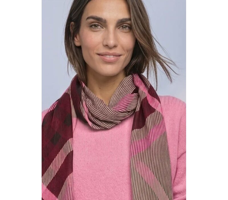 Street One Printed Check Modal Longscarf Multicolor