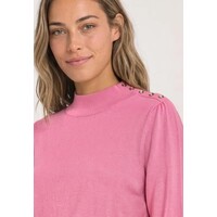 Street One Sweater with Button Detail Warm Blush