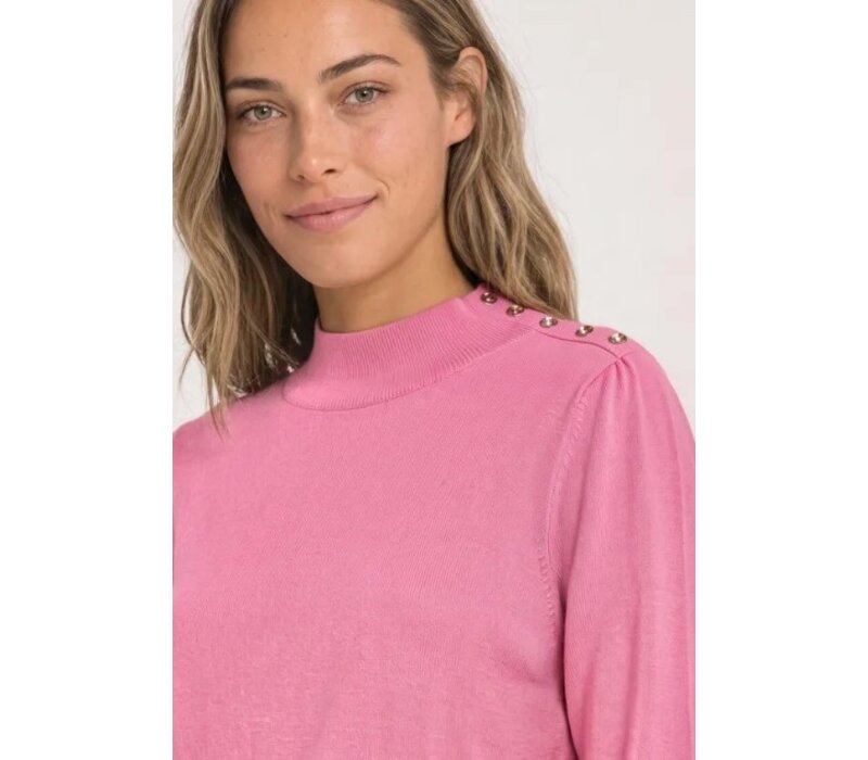 Street One Sweater with Button Detail Warm Blush