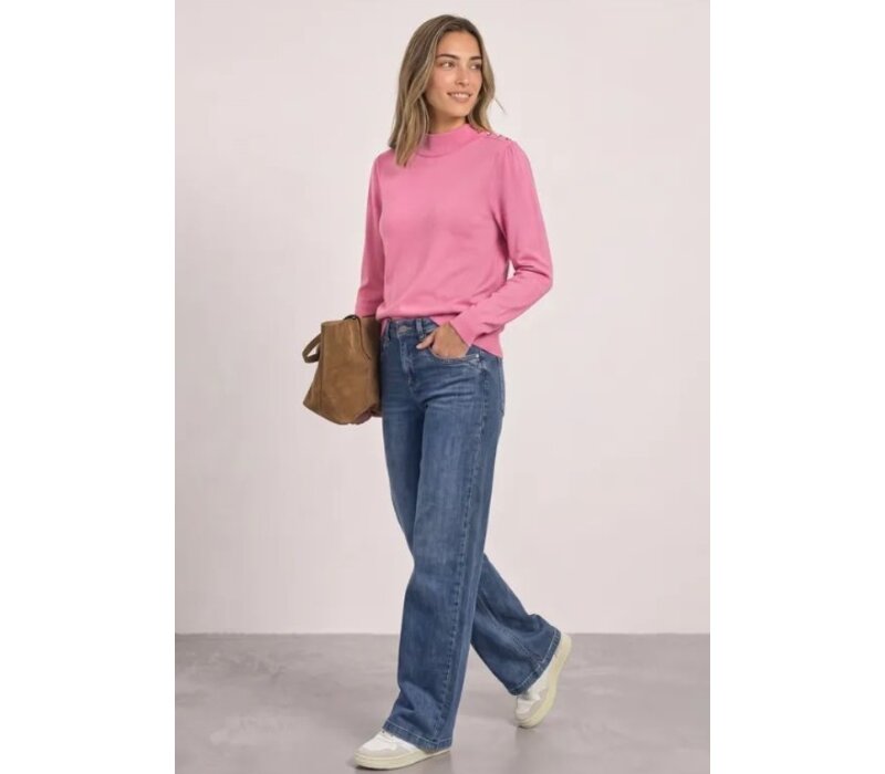 Street One Sweater with Button Detail Warm Blush