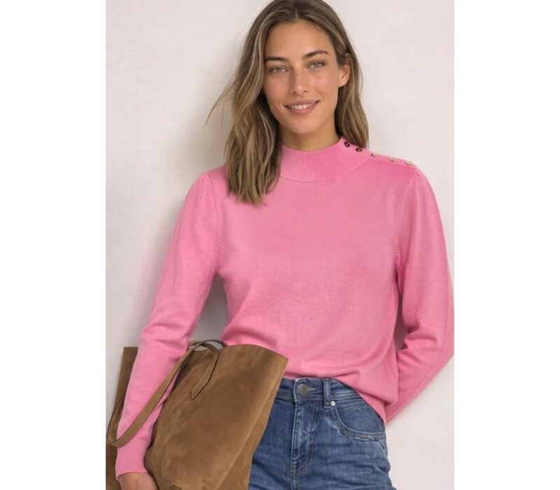 Street One Sweater with Button Detail Warm Blush