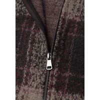 Street One Multicolor Fluffy Check Jacket Black Coffee