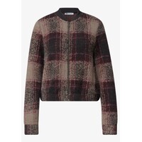 Street One Multicolor Fluffy Check Jacket Black Coffee
