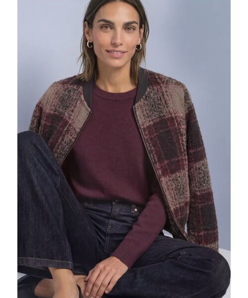 StreetOne Street One Multicolor Fluffy Check Jacket