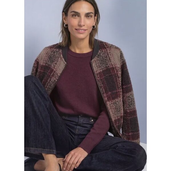 Street One Multicolor Fluffy Check Jacket 