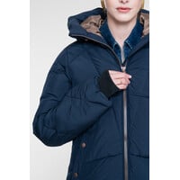 Geisha Jacket Mid Long Side Zip Navy