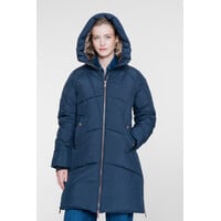 Geisha Jacket Mid Long Side Zip Navy