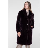 Geisha Coat Long Fur Burgundy