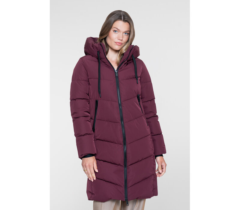 Geisha Jacket Mid Long Burgundy