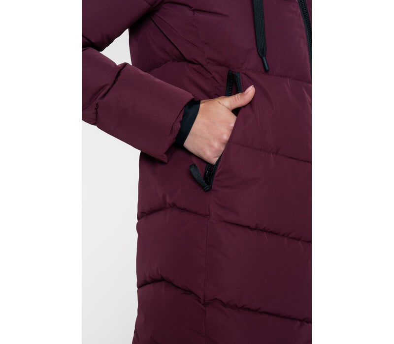 Geisha Jacket Mid Long Burgundy