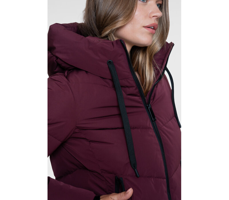 Geisha Jacket Mid Long Burgundy