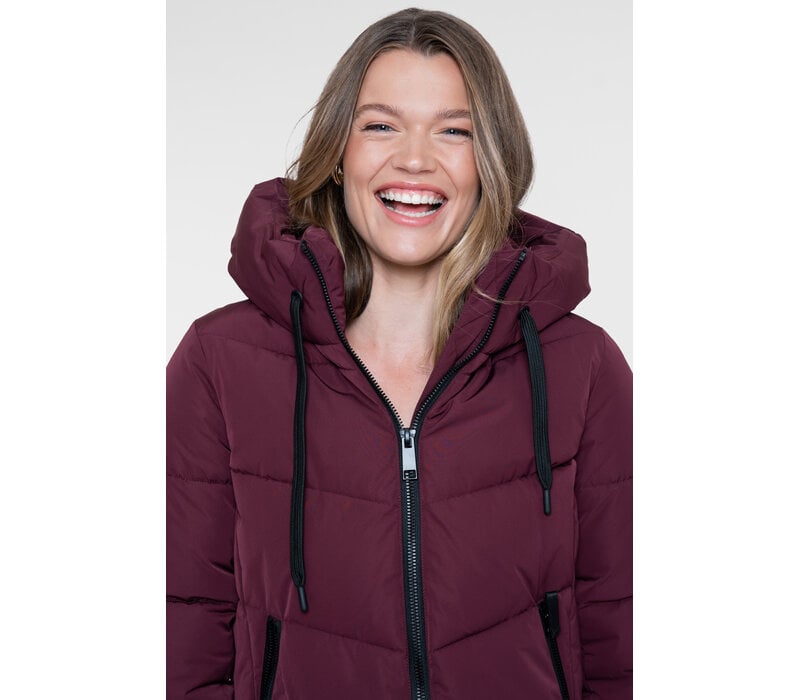 Geisha Jacket Mid Long Burgundy