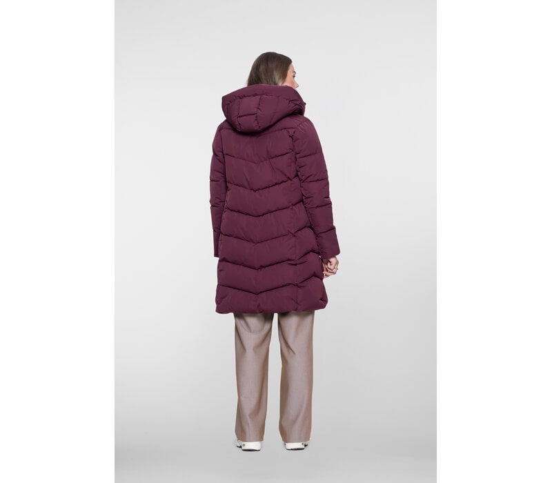 Geisha Jacket Mid Long Burgundy