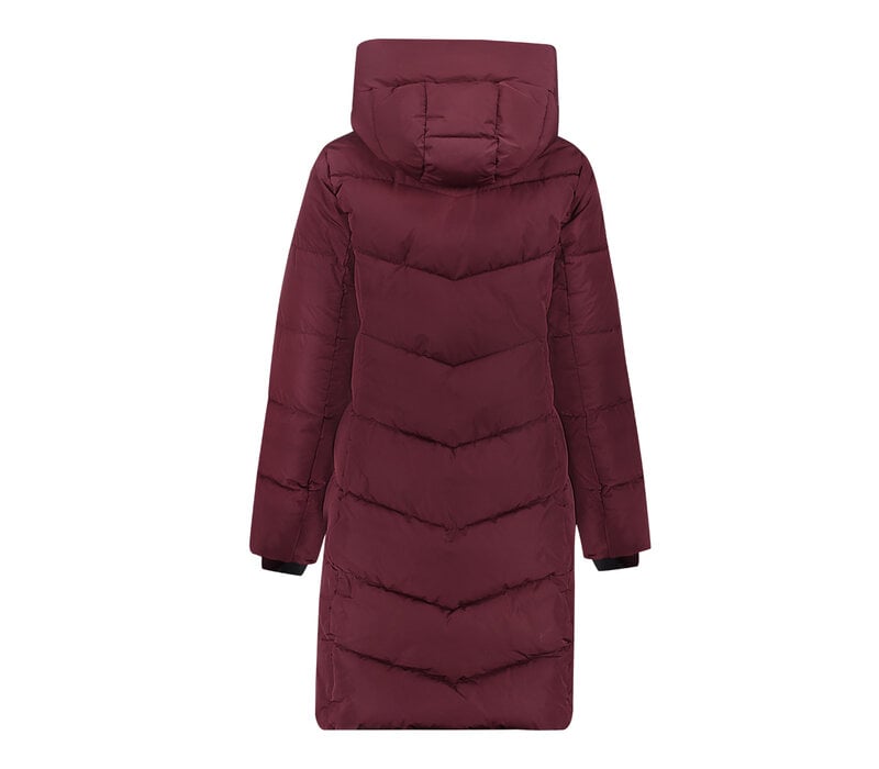 Geisha Jacket Mid Long Burgundy