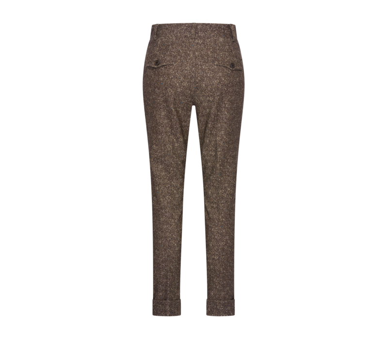 Helena Hart Broek Ziggy Lano Lurex Donegal Tweed Choco