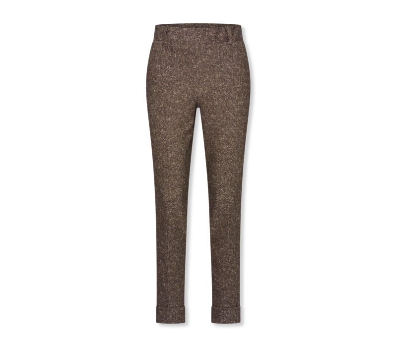 Helena Hart Broek Ziggy Lano Lurex Donegal Tweed Choco