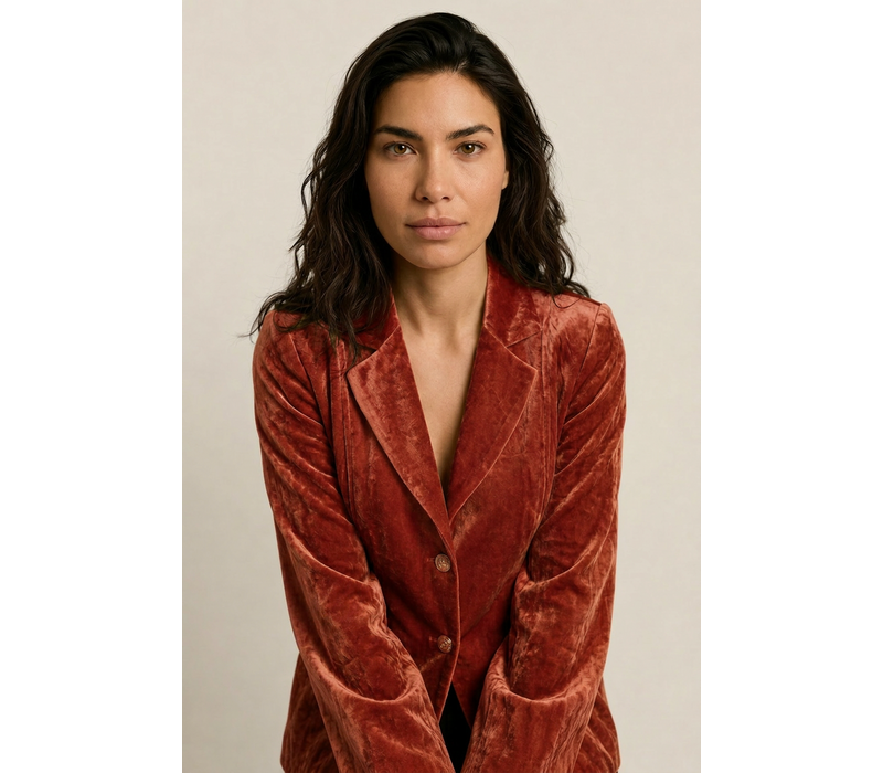Helena Hart Blazer Lora Velour Burned