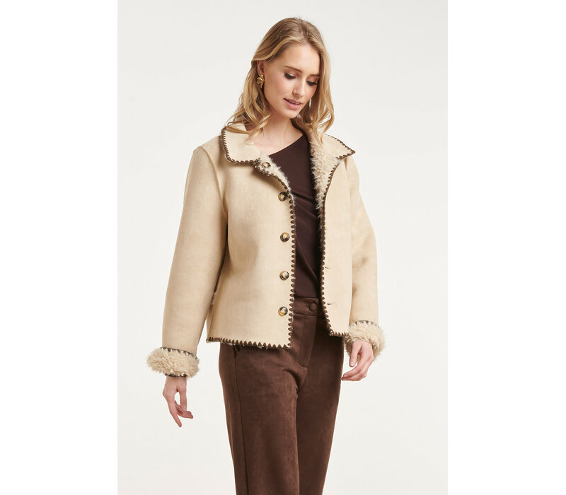 Smashed Lemon Coat Reversible Sand
