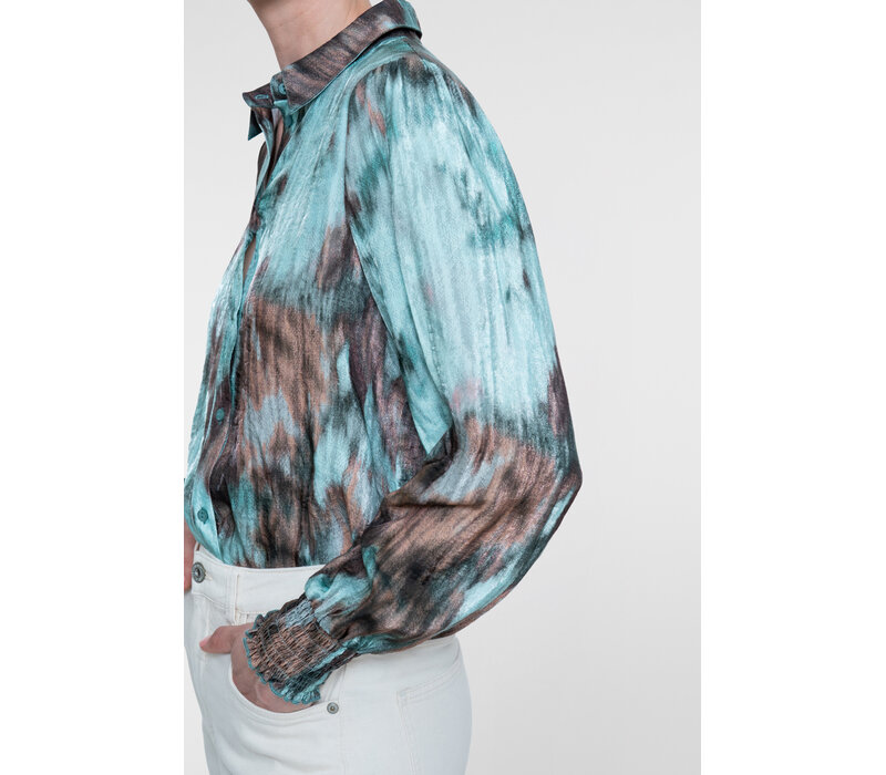 Geisha Blouse Camel Mint