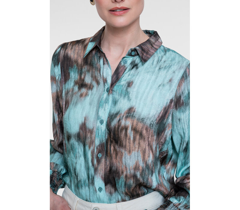 Geisha Blouse Camel Mint
