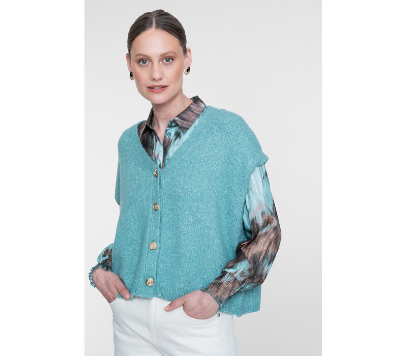 Geisha Blouse Camel Mint