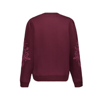 Geisha Sweat Sleeve Embroidery Burgundy