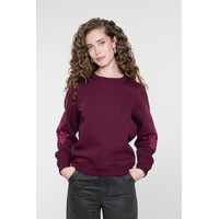 Geisha Sweat Sleeve Embroidery Burgundy