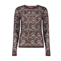 Geisha Top Lace Brown