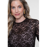 Geisha Top Lace Brown