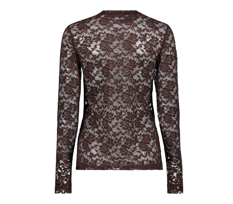 Geisha Top Lace Brown