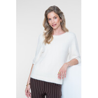 Geisha Pullover Hairy Shortsleeves Off White