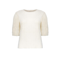 Geisha Pullover Hairy Shortsleeves Off White