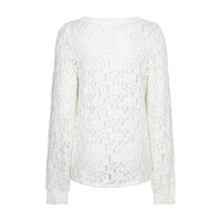 Red Button Top Lace Offwhite