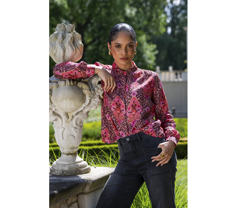 Geisha Blouse Bordeaux