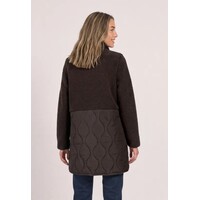 Street One Mat Mix Teddy Coat w. Quilting Auburn Brown