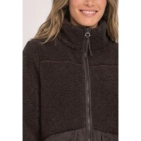 Street One Mat Mix Teddy Coat w. Quilting Auburn Brown