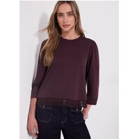 Street One Style with Lace Cuff Rustic Rouge