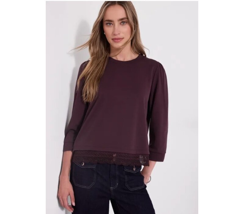 Street One Style with Lace Cuff Rustic Rouge