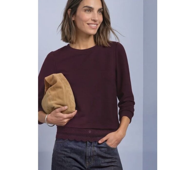 Street One Style with Lace Cuff Rustic Rouge