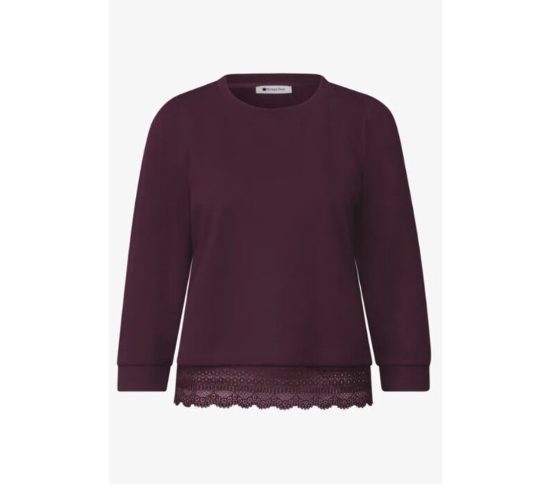 Street One Style with Lace Cuff Rustic Rouge