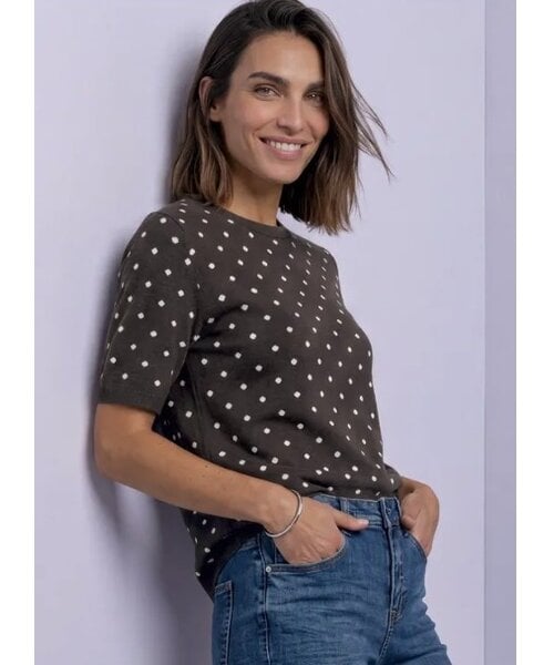 StreetOne Street One Short Sleeve Sweater with Dots