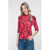 Geisha Top Brown Red